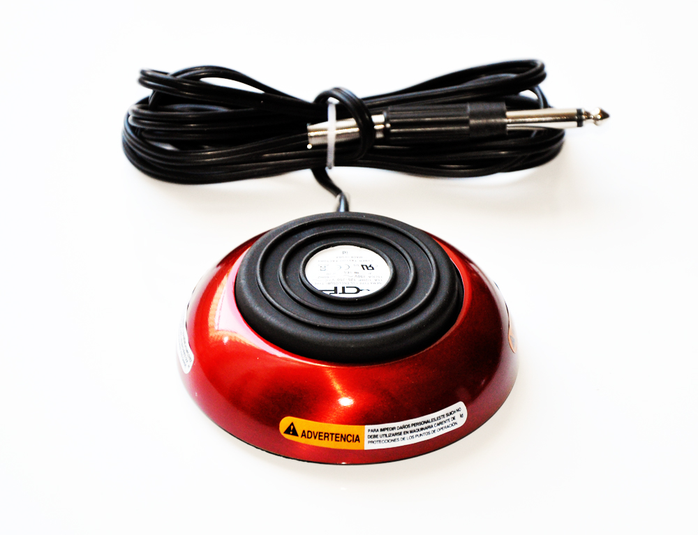 Fuß-Schalter - rund - Klinkenstecker Farbe: Rot