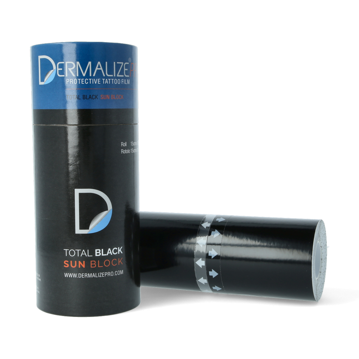 Dermalize - Pro Roll Folienverband - Total Black Sun Block - 15 cm x 10 m