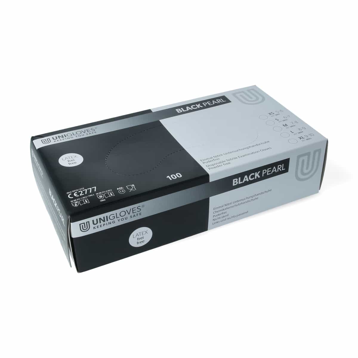 Unigloves - Black Pearl - Nitrilhandschuhe - schwarz Größe: S