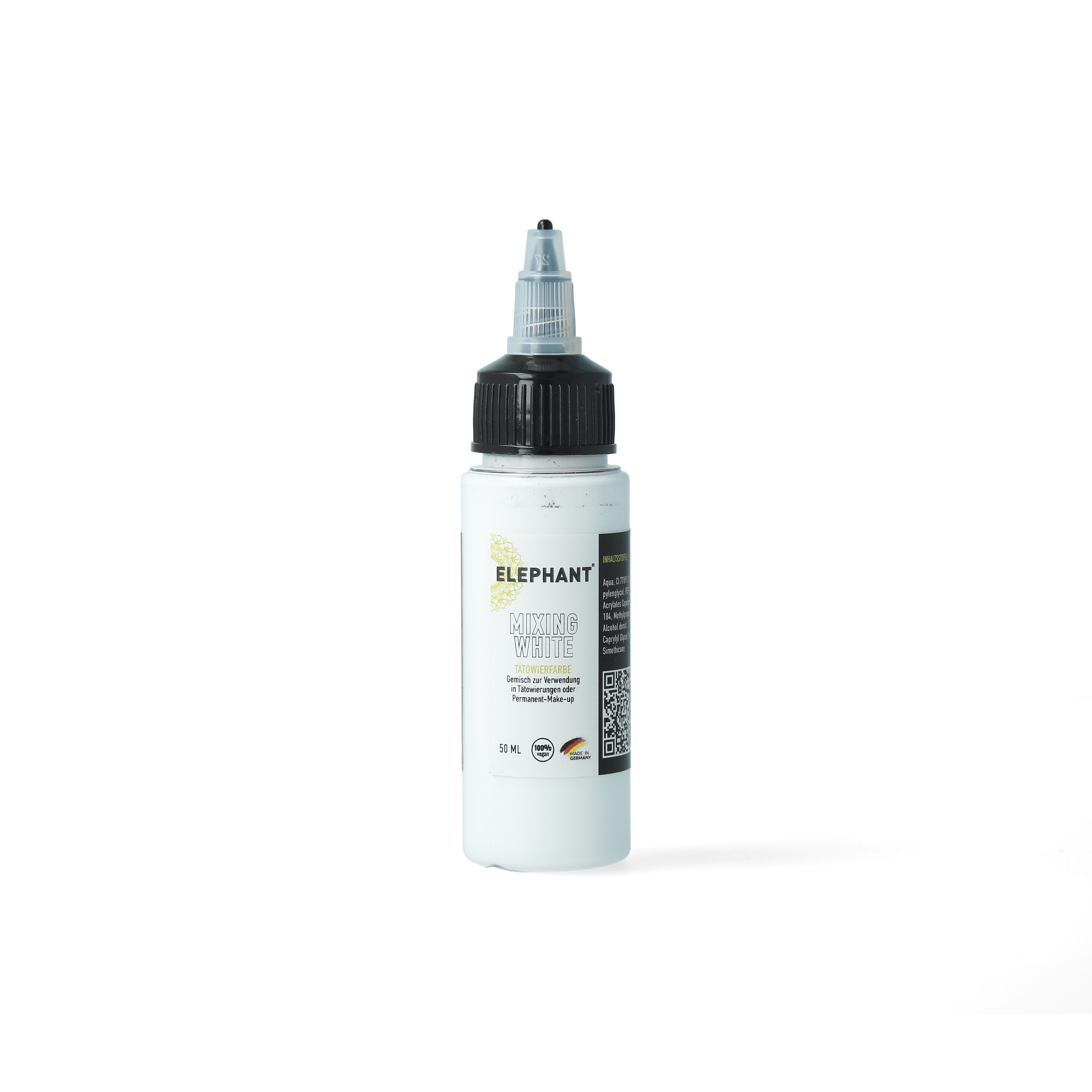 Elephant Tattoo Ink Mixing White – Weiße Tätowierfarbe zum Mischen und Aufhellen (50ml)