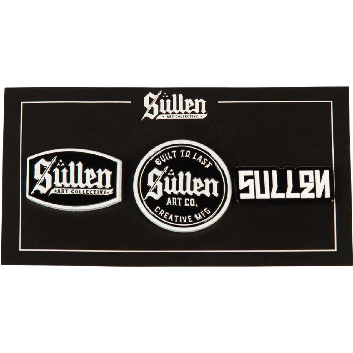 Sullen Clothing Logo Pin Set 2 - Black - 3 Pins