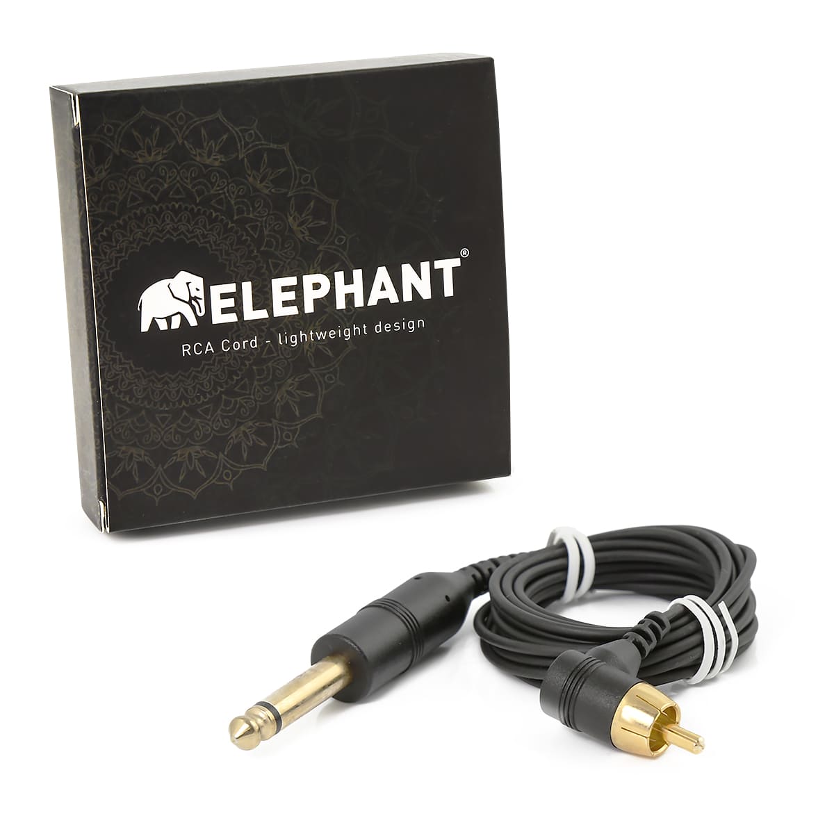 Elephant - Lightweight Cinch/RCA Kabel - abgewinkelt Farbe: Matt Schwarz