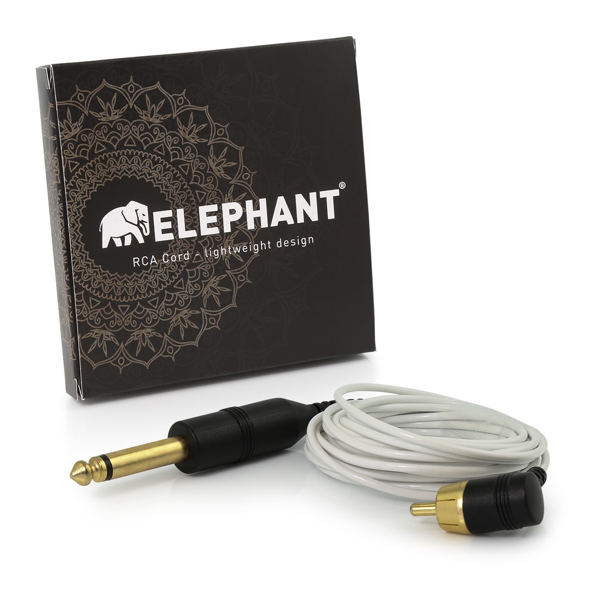 Elephant - Lightweight Cinch/RCA Kabel - abgewinkelt Farbe: Weiß