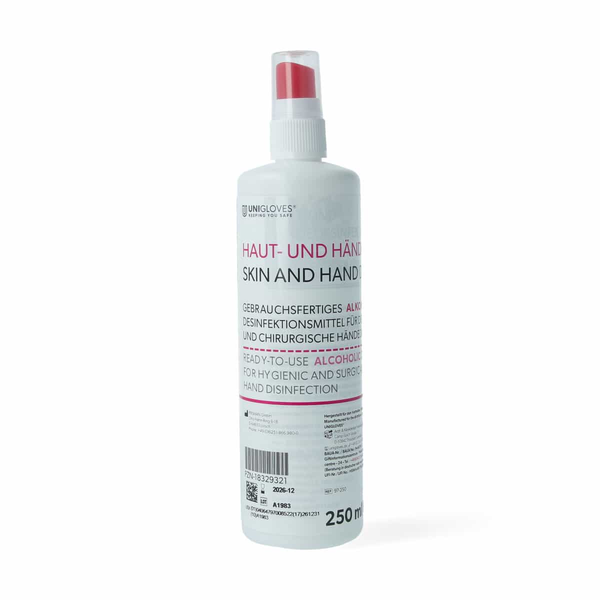 Unigloves - Haut- und Händedesinfektion Inhalt: 250ml