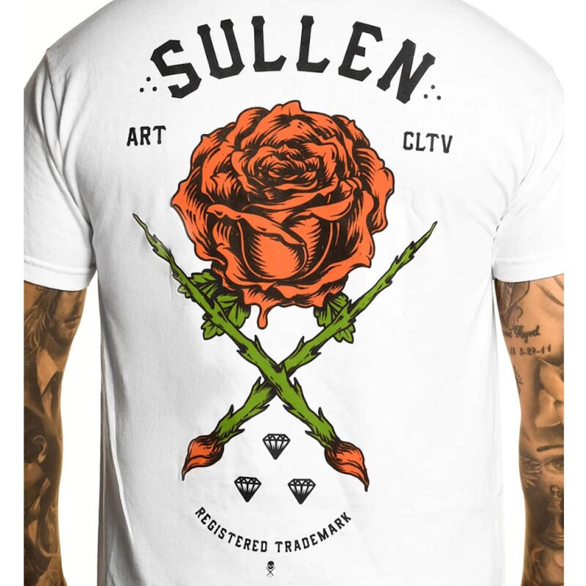 Sullen Clothing -  Rose Badge Tee - White