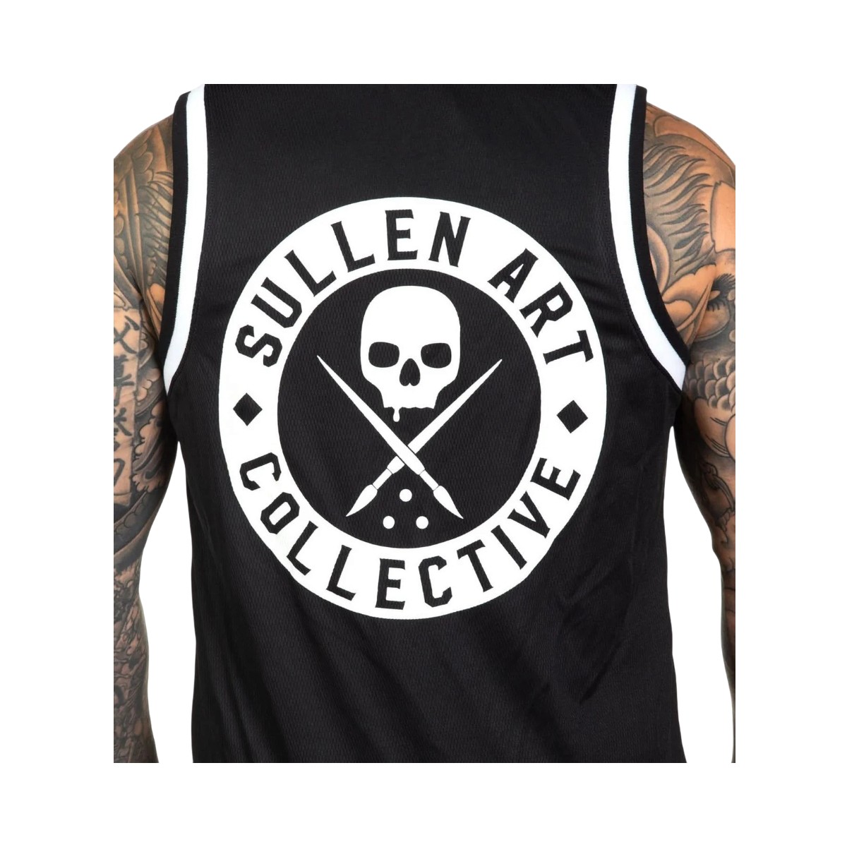 Sullen Clothing - BOH Jersey Tank Top - Black/White Size: L