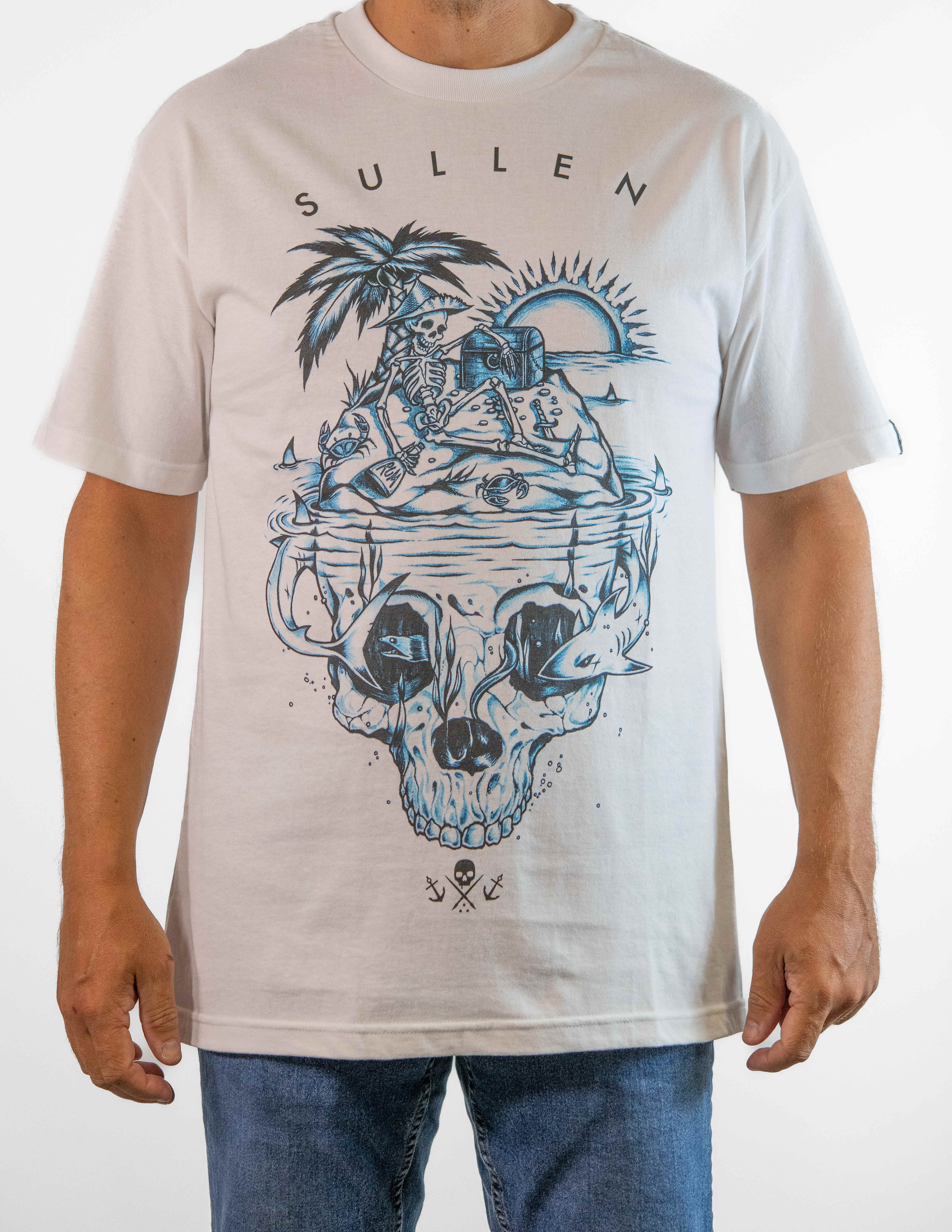 Sullen Clothing - Trouble in Paradise Tee White Größe L Sullen Clothing - Trouble in Paradise Tee White Größe L