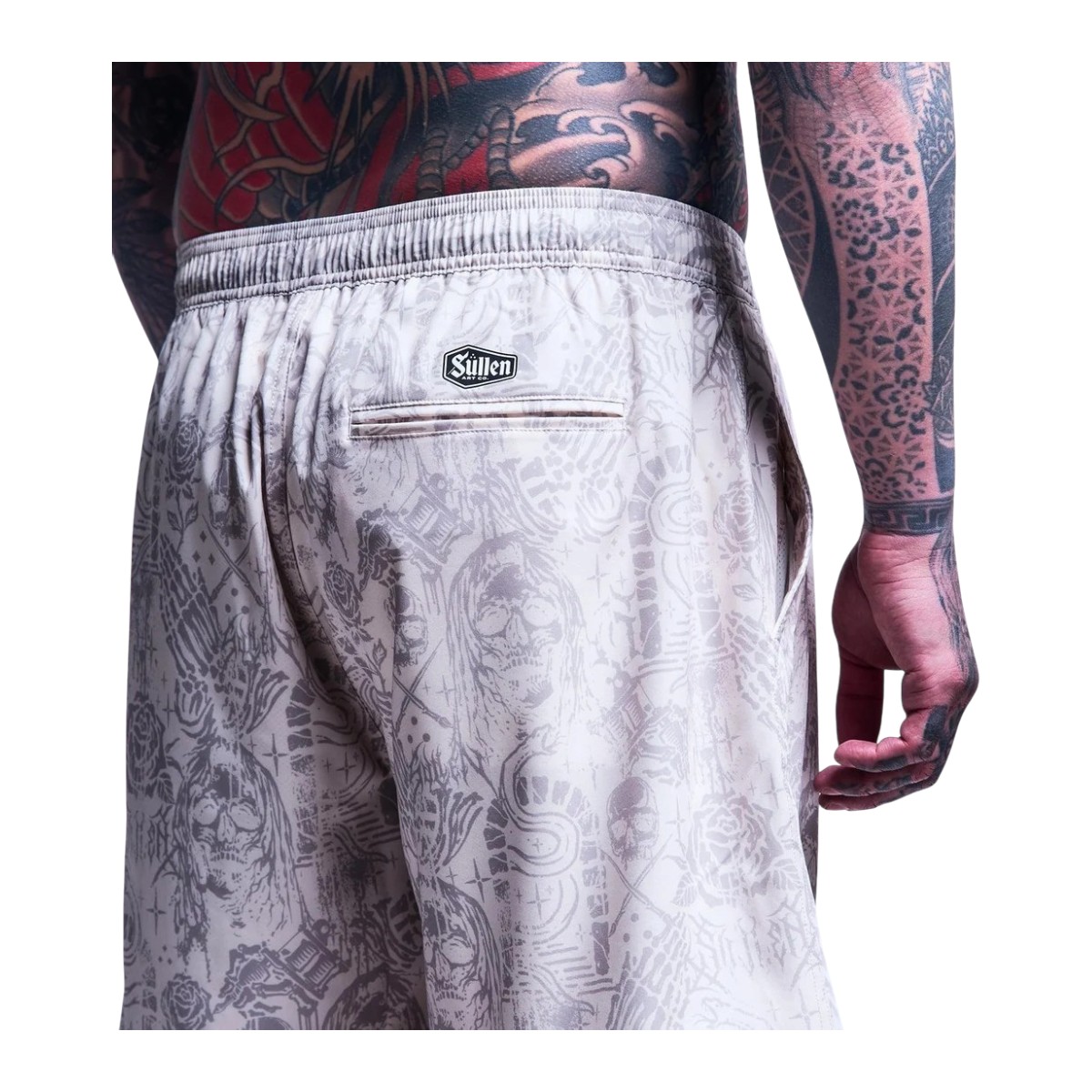 Sullen Clothing Creeping Death E-Waist Boardshorts - Off White - Größe: L
