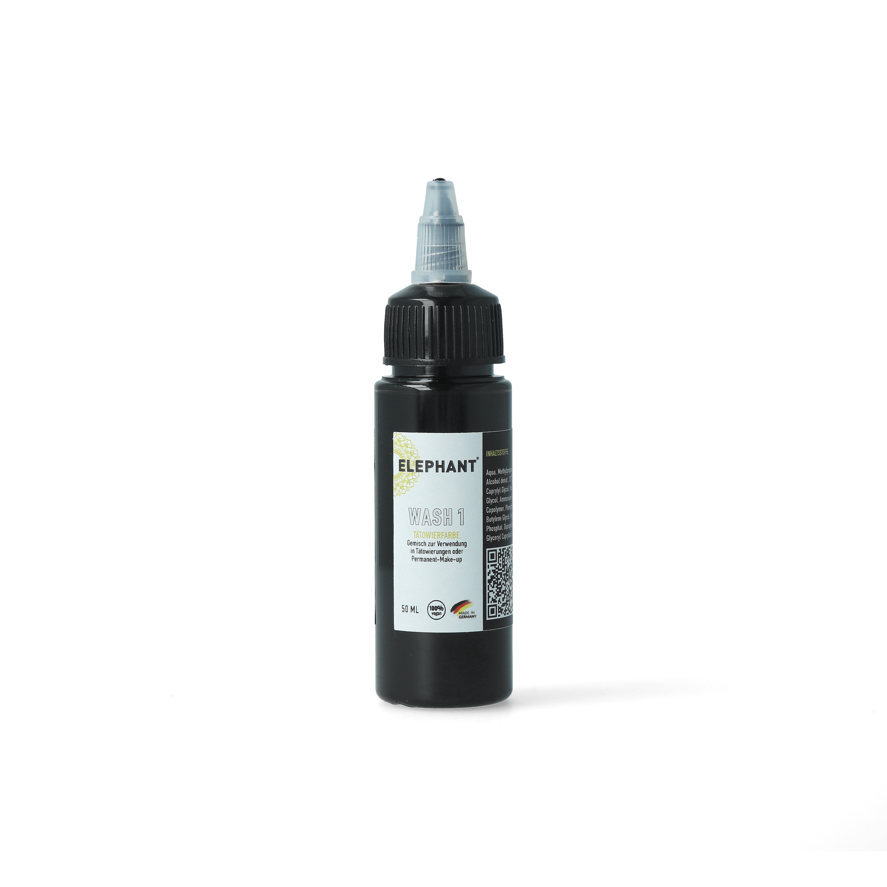 Elephant Tattoo Ink Wash 1 – Sehr helle Graywash-Tätowierfarbe in der 50ml Flasche für sanfte Verläufe