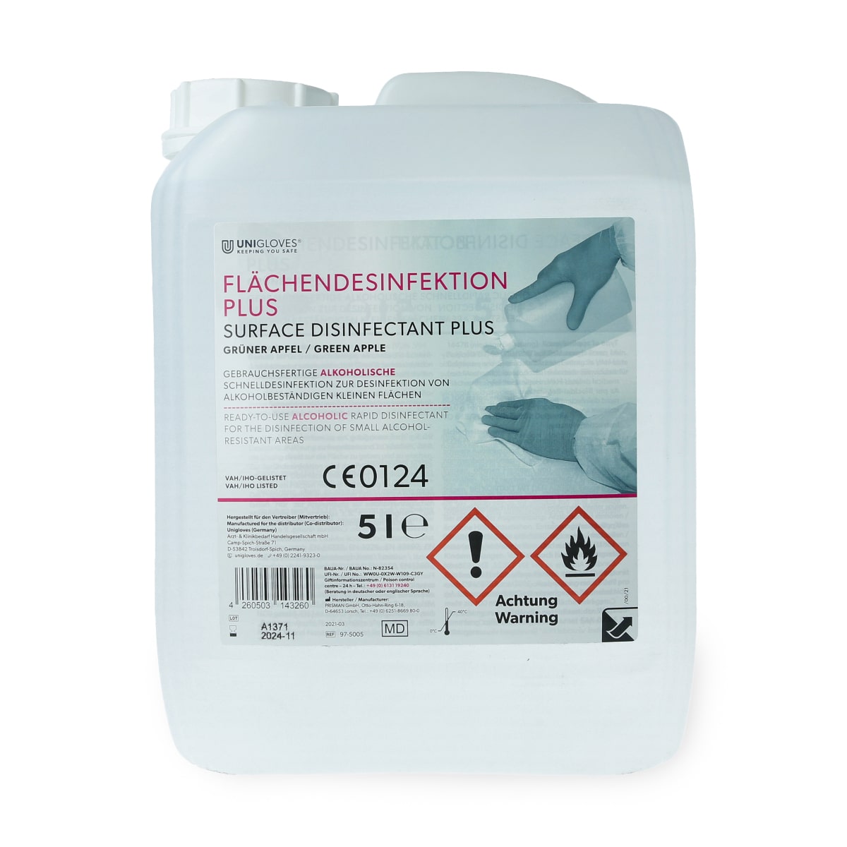 Unigloves - Flächendesinfektion Plus - Apfel Inhalt: 5 l