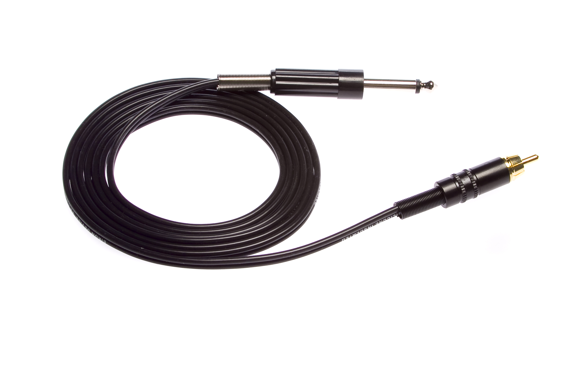 EIKON - Cinch cable 180 cm - 6.3 mm jack plug Colour: Black EIKON - Cinch cable 180 cm - 6.3 mm jack plug Colour: Black