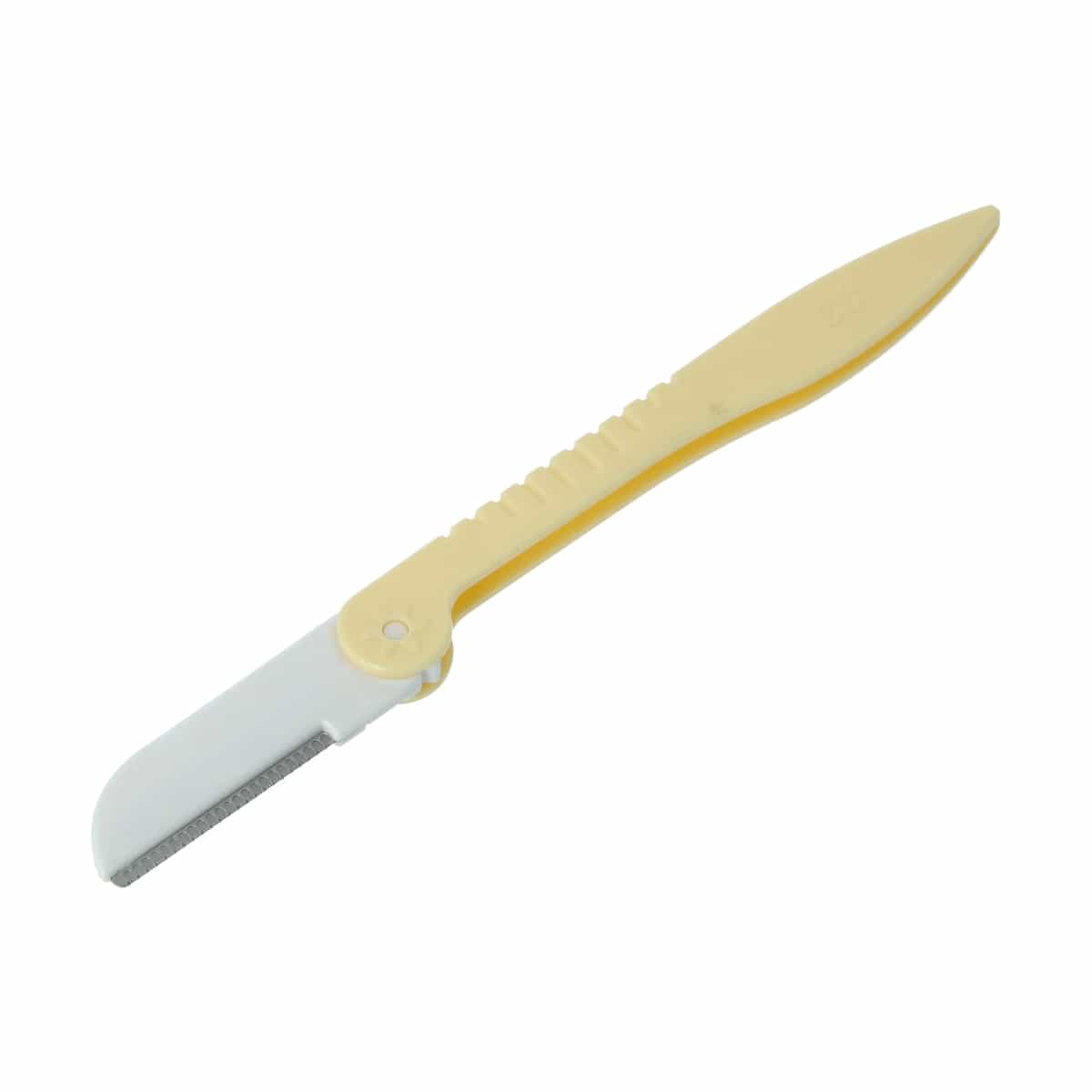 Permanent Make-Up Rasiermesser mit einklappbarer Klinge Farbe: Matt Gelb