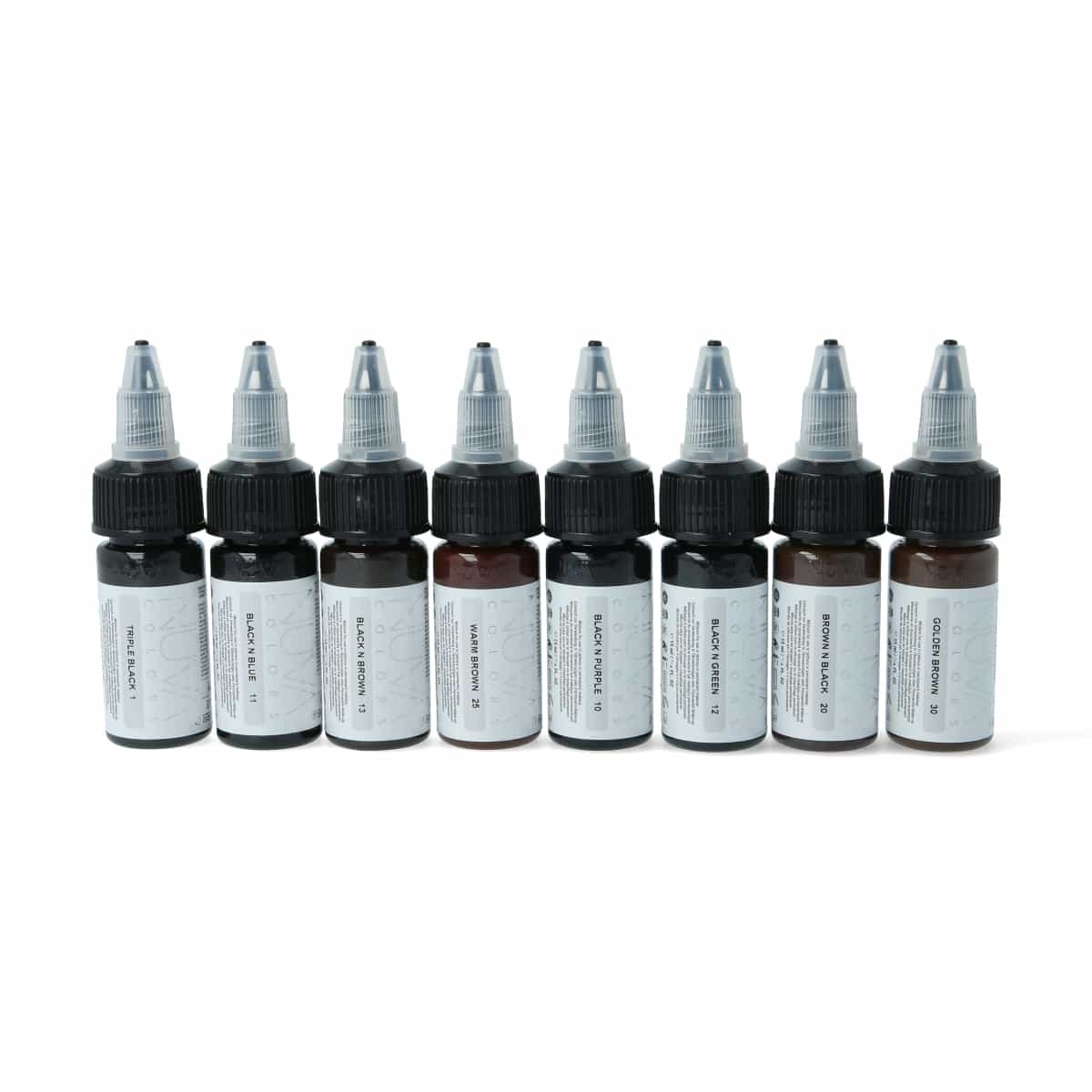 Nuva Colors - PMU Pigment - EYELINER COLLECTION Set - 8 x 15 ml