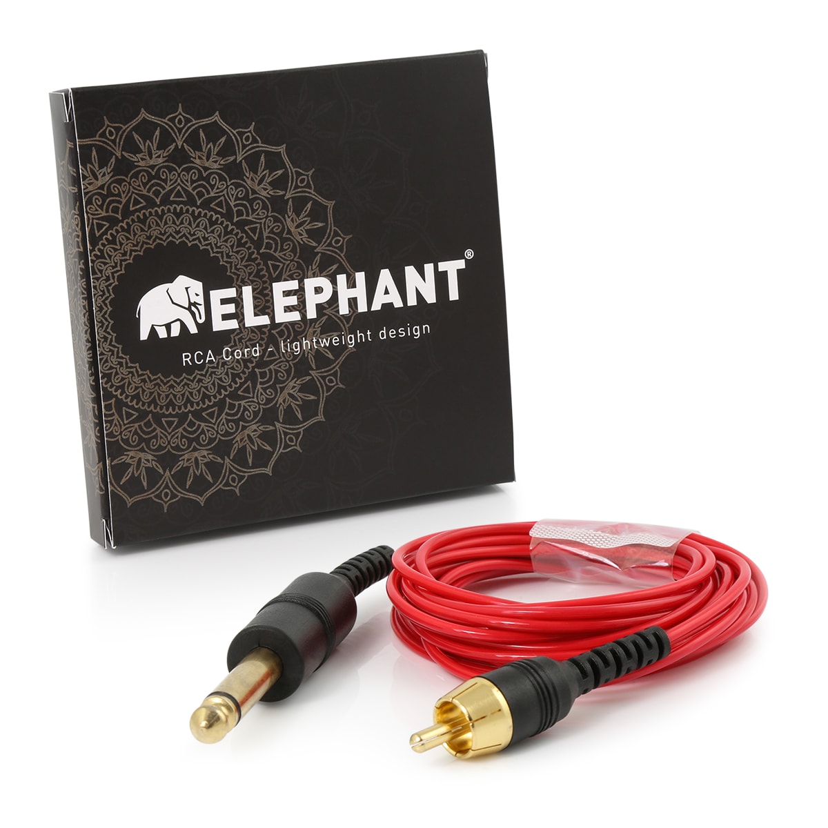 Elephant - Lightweight Cinch/RCA cable - straight colour: Red Elephant - Lightweight Cinch/RCA cable - straight colour: Red