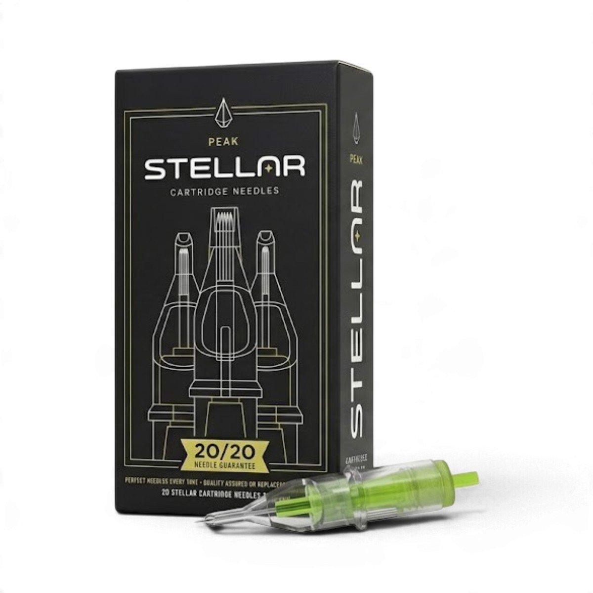 Stellar 2.0 Cartridges #6 (0.20mm) Round Liner XLT (7mm) - Needle Size 1 - Box of 20