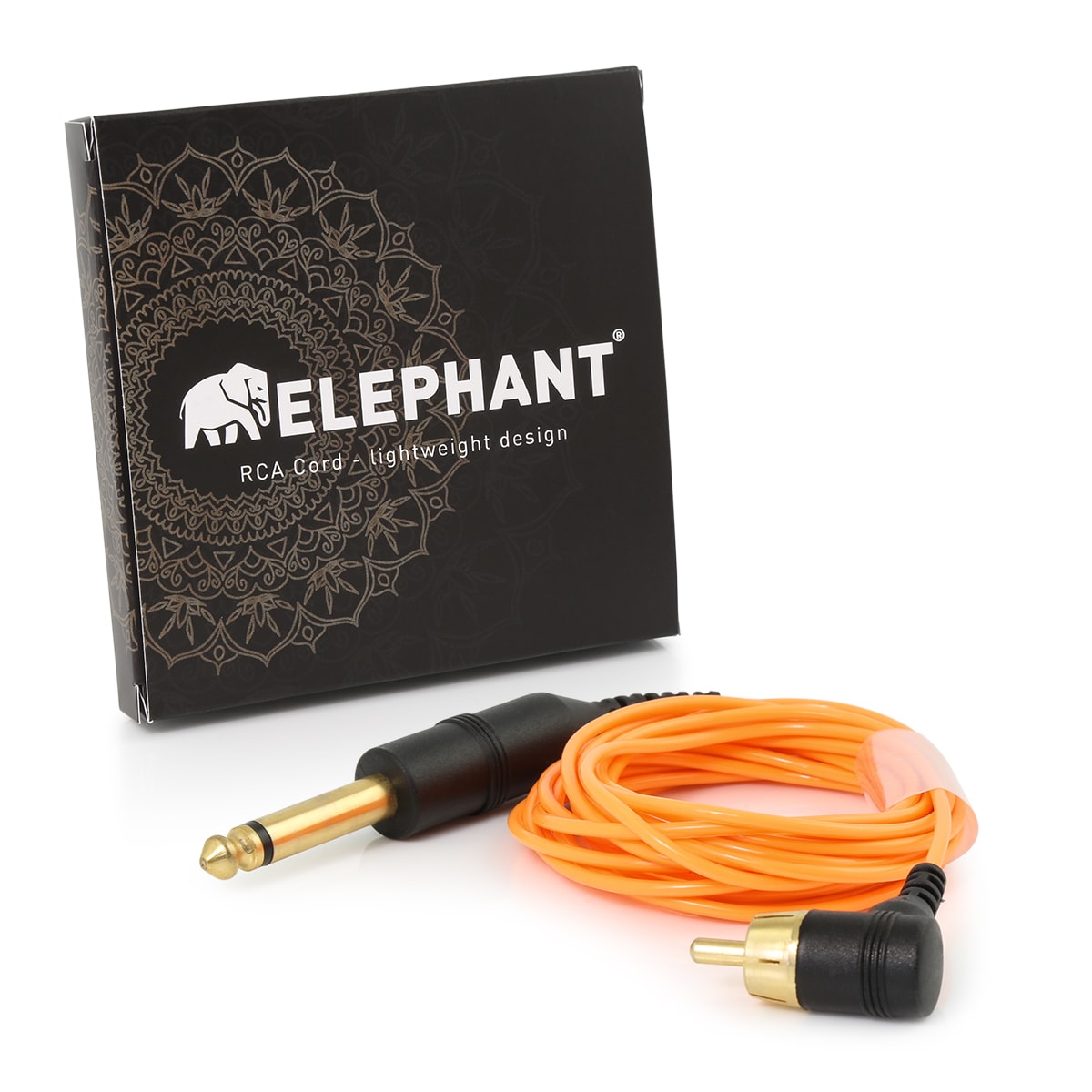 Elephant - Lightweight Cinch/RCA cable - angled Colour: Orange