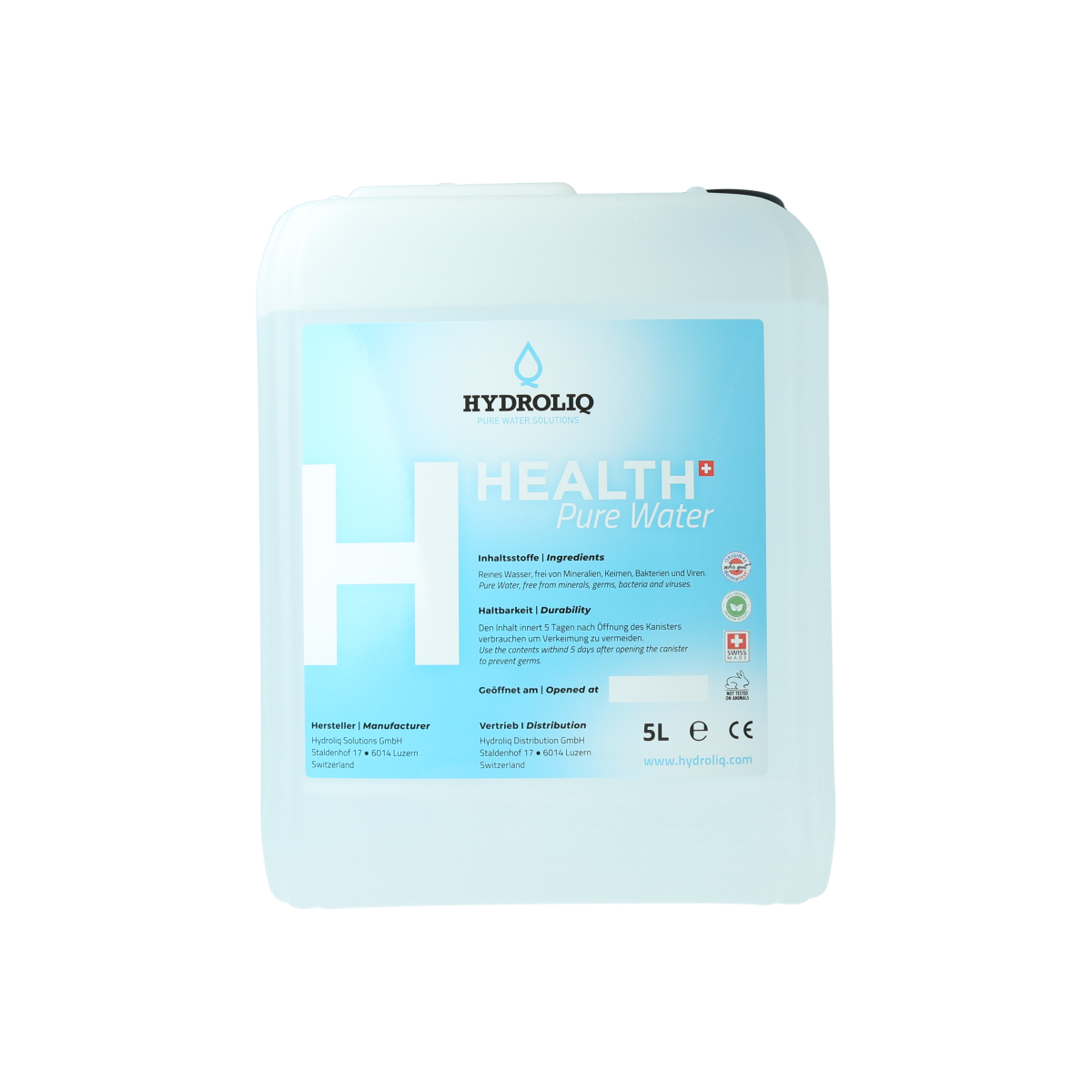 Hydroliq - pure water Contents: 5 l