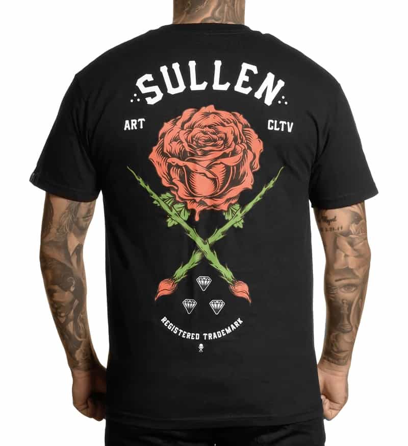 Sullen Clothing - Rose Badge Tee - Black Sullen Clothing - Rose Badge Tee - Black