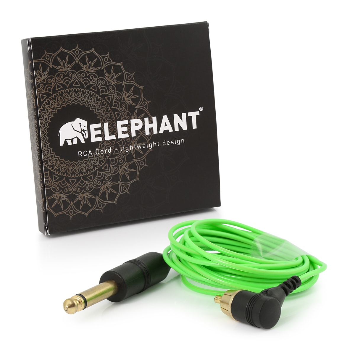Elephant - Lightweight Cinch/RCA Kabel - abgewinkelt Farbe: Grün