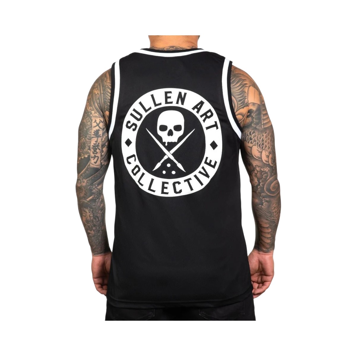 Sullen Clothing - BOH Jersey Tank Top - Black/White Size: L