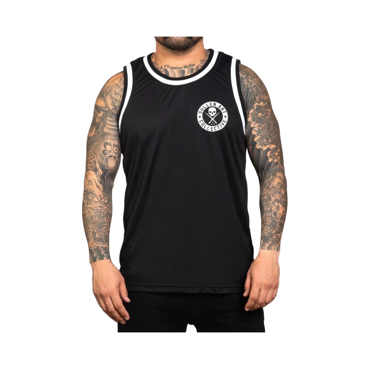 Sullen Clothing - BOH Jersey Tank Top - Black/White Size: L