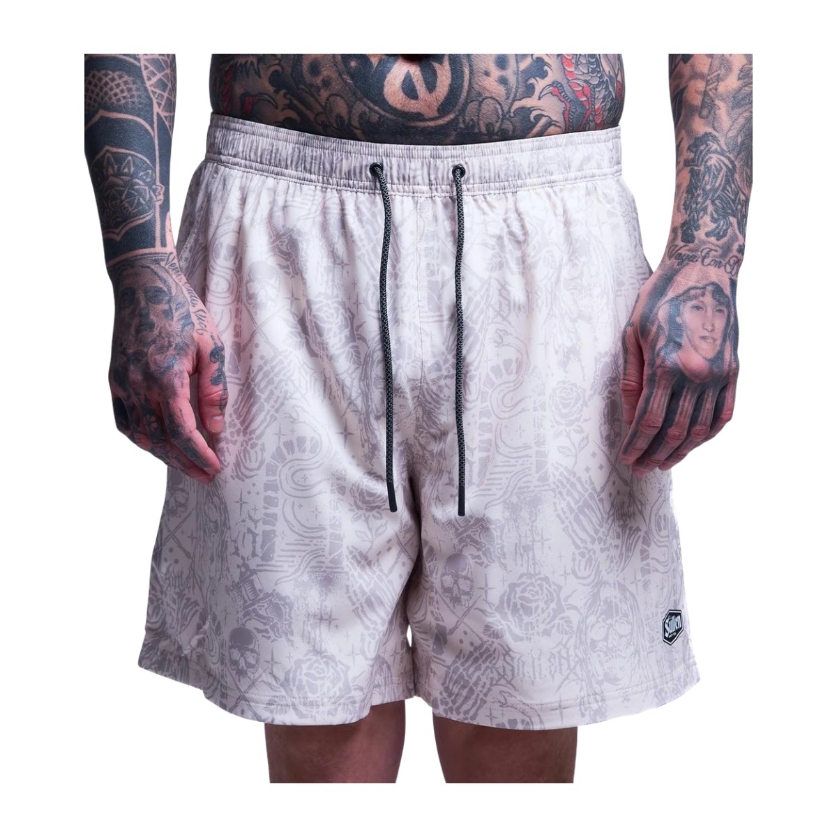 Sullen Clothing Creeping Death E-Waist Boardshorts - Off White - Größe: L