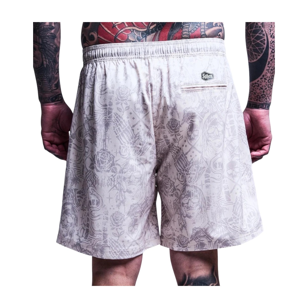 Sullen Clothing Creeping Death E-Waist Boardshorts - Off White - Größe: L