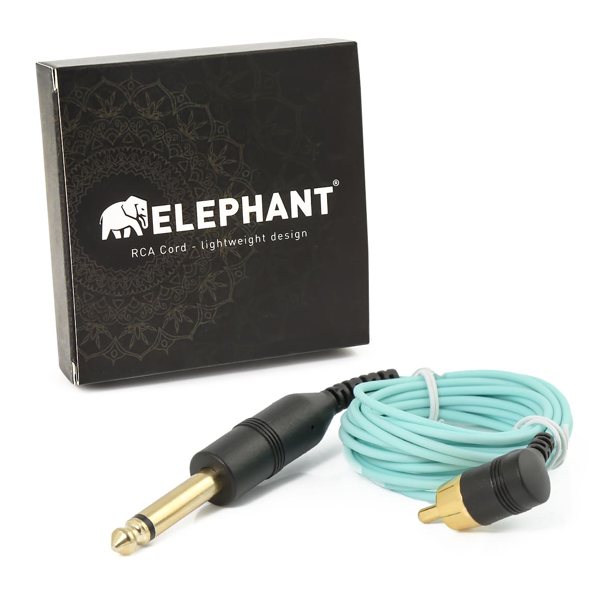 Elephant - Lightweight Cinch/RCA cable - angled Colour: Light blue Elephant - Lightweight Cinch/RCA cable - angled Colour: Light blue