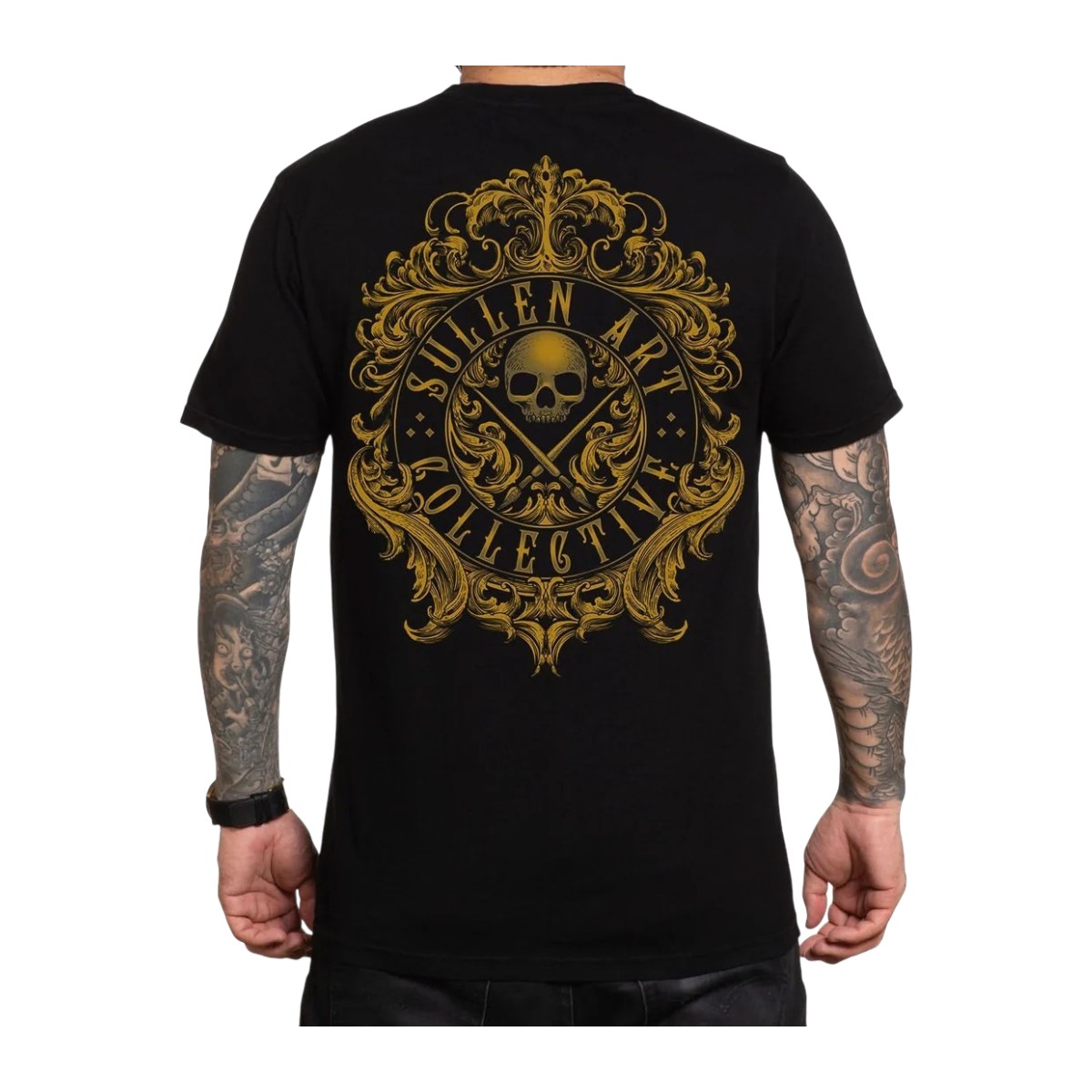 Sullen Clothing Filigree Badge Tee - Jet Black - Größe: L