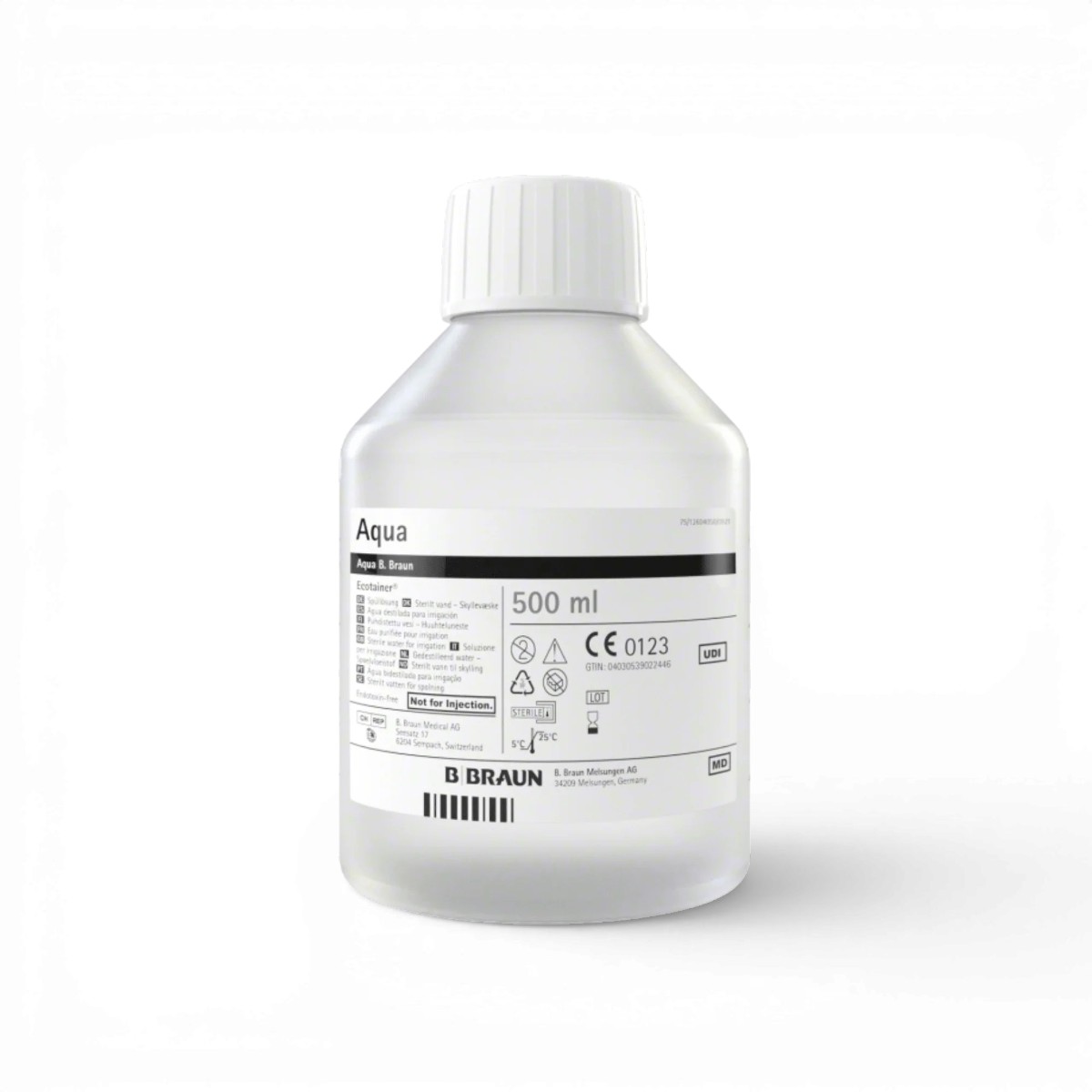 Aqua B. Braun Ecotainer 500 ml – Sterile Spüllösung für Tattoos