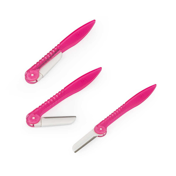 PMU Rasiermesser mit einklappbarer Klinge - Pink