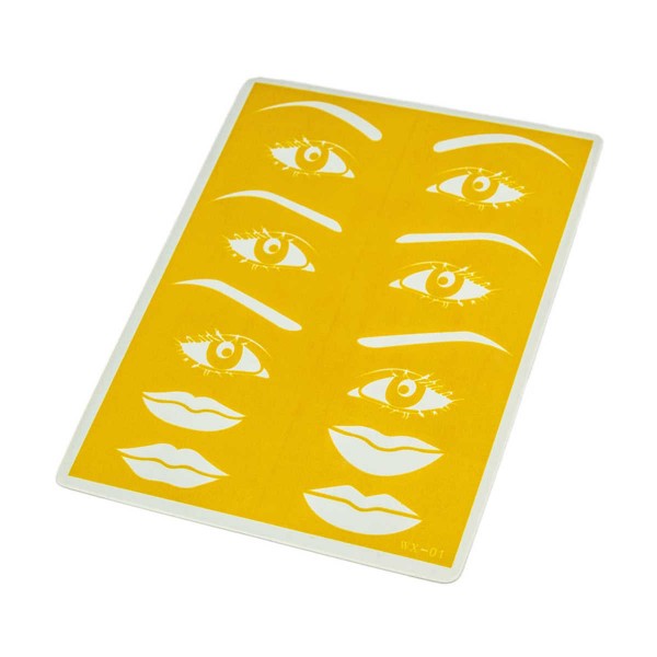 Übungshaut für Permanent Make-Up - Augen, Brauen & Lippen - Gelb