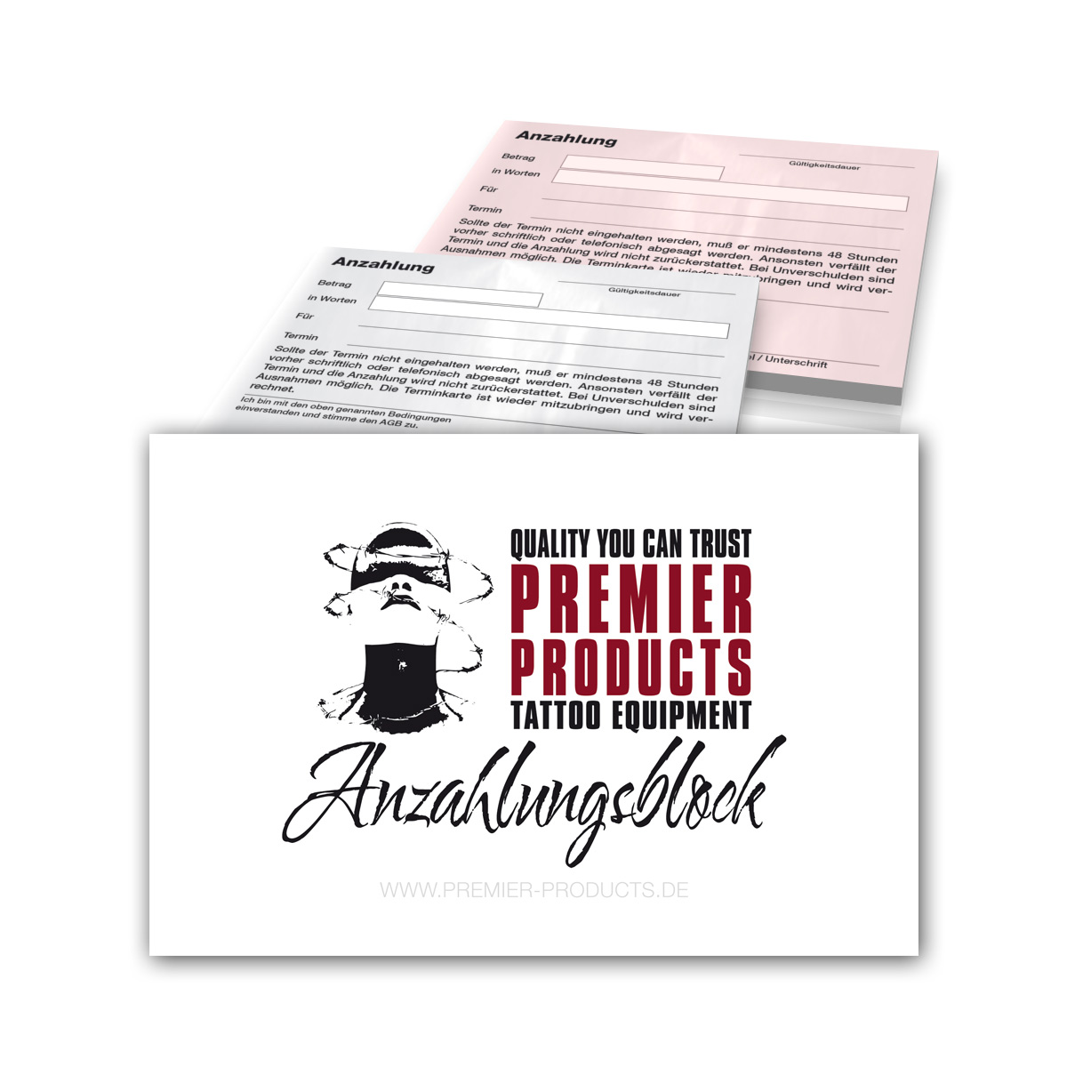 Advance payment block - 50 carbonless sets as a block
