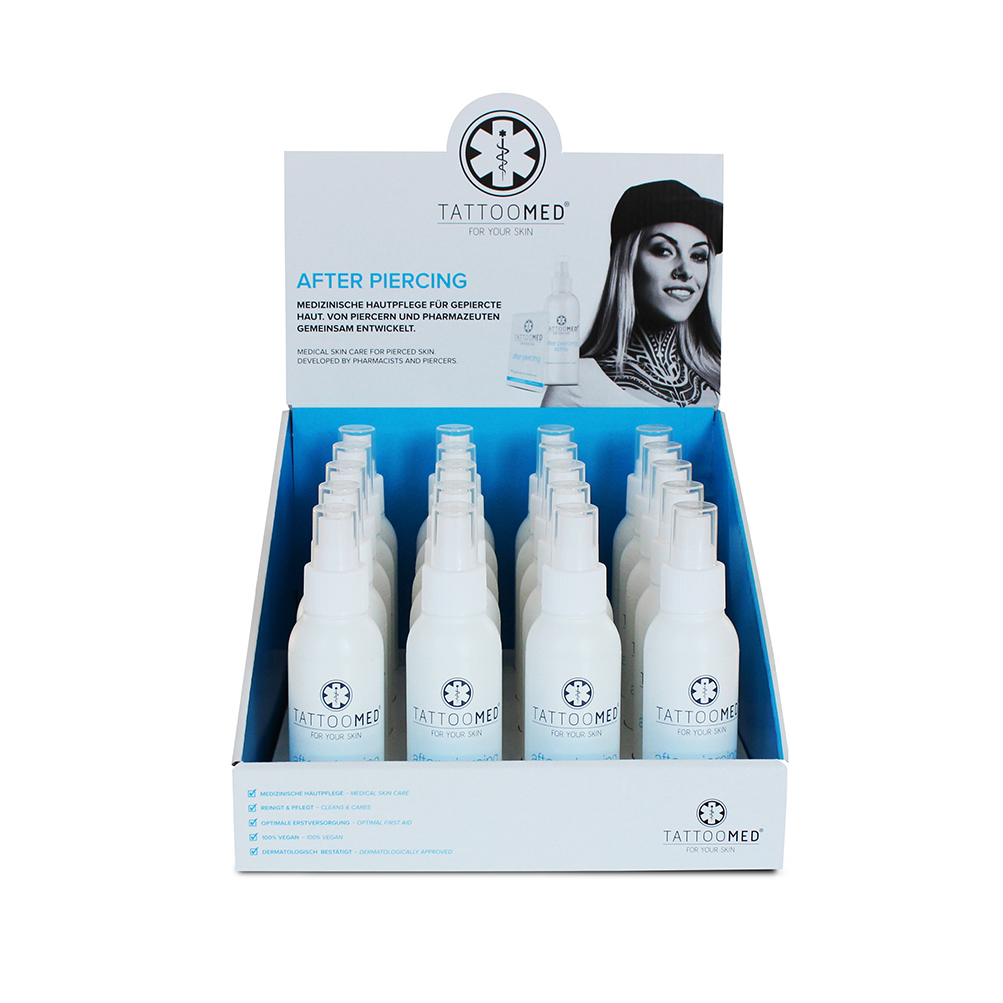 TATTOOMED - after piercing spray 15 x 75 ml - Tischaufsteller