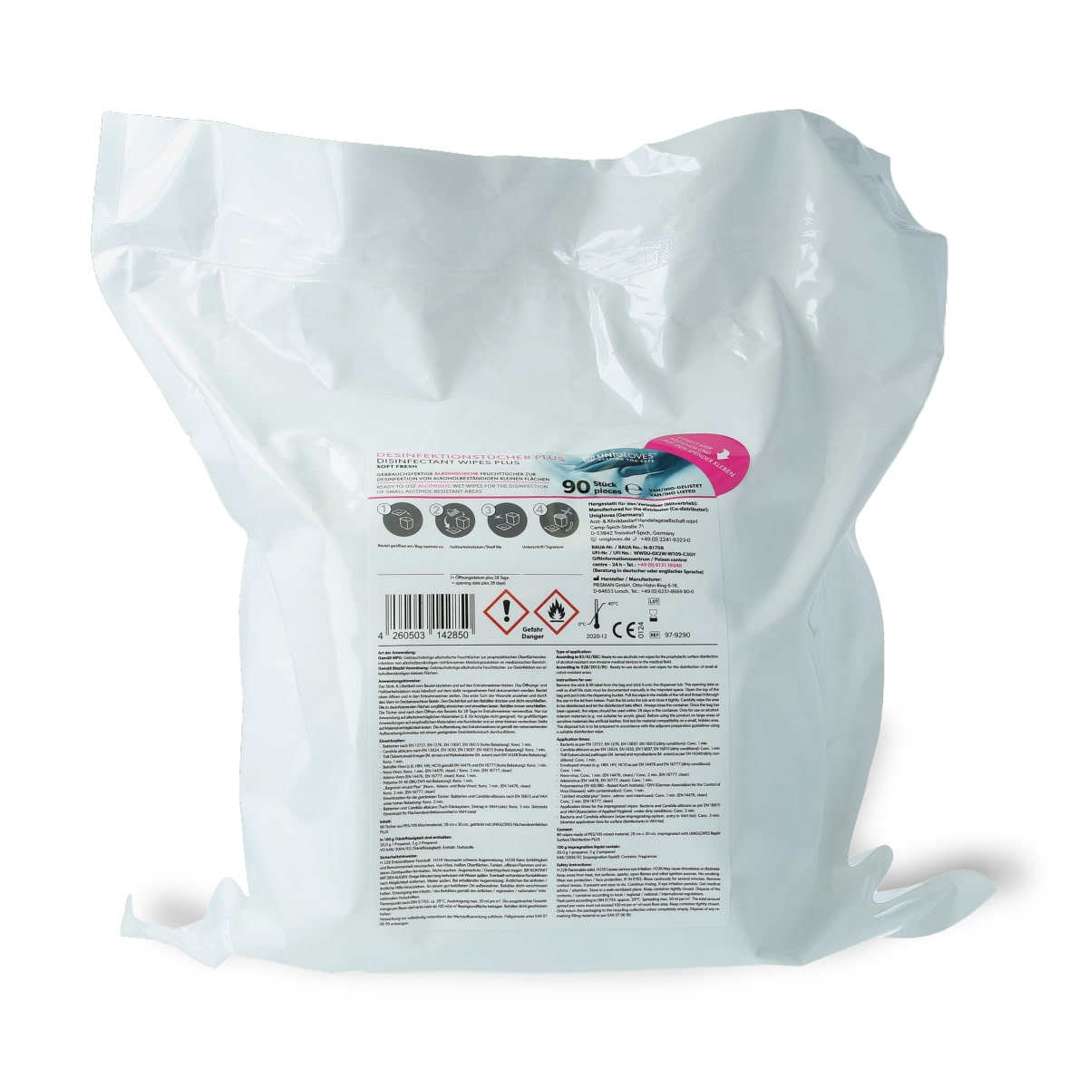 Unigloves - Desinfektionstücher Plus Soft - Fresh - 90 Blatt