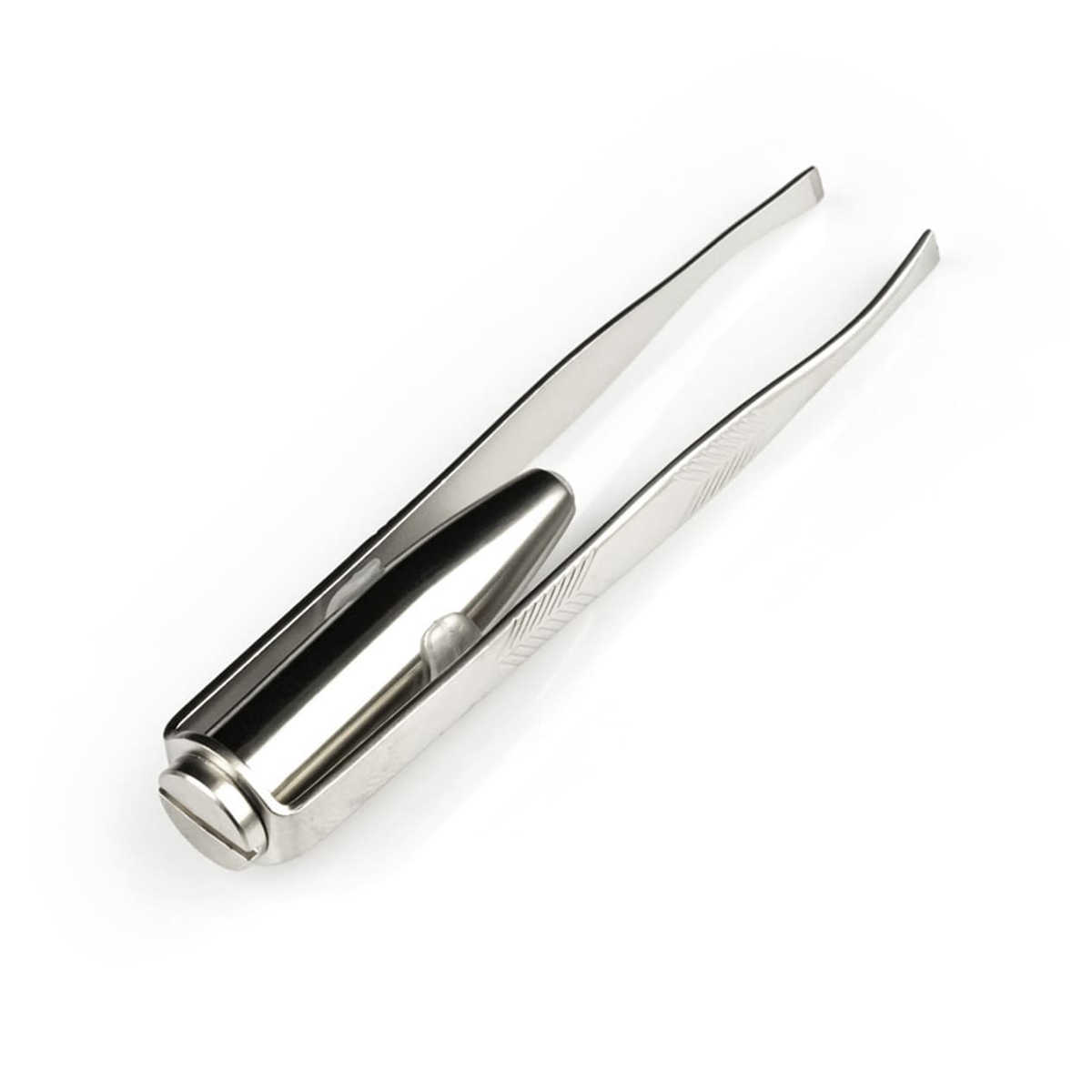 Stainless steel cosmetic tweezers with LED