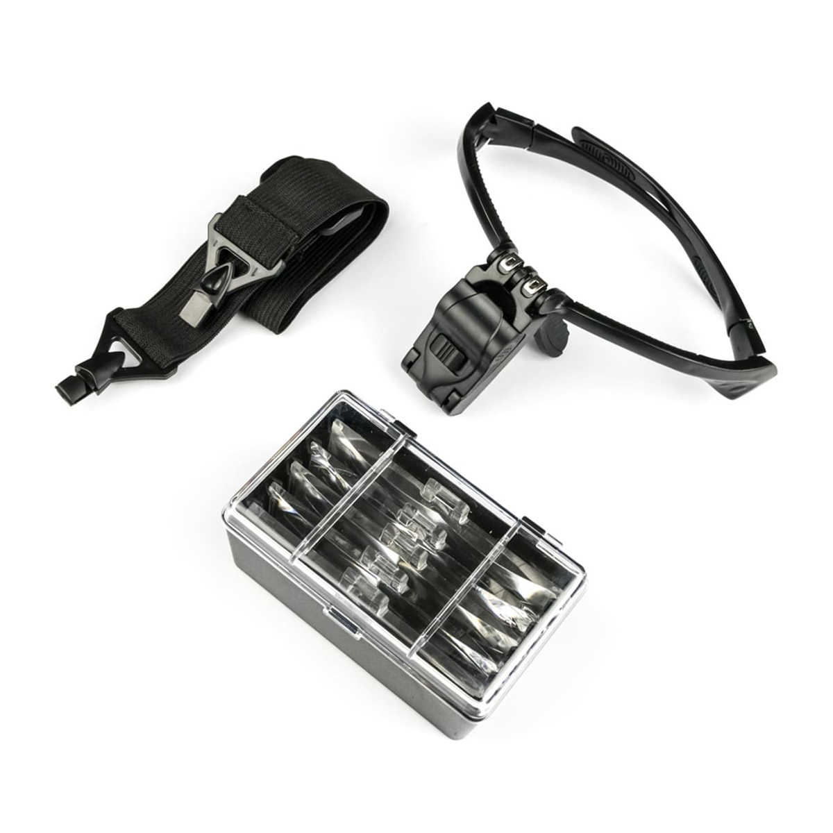 GLOVCON Lupen Brille mit LED Beleuchtung - Schwarz