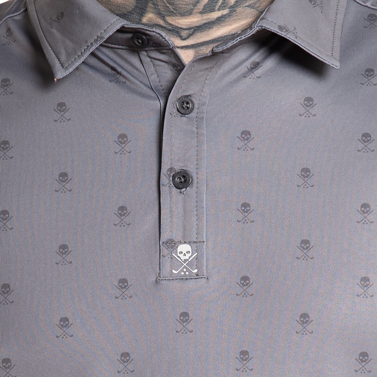 Sullen Clothing - Golf Badge Polo - Grey Size: XXXL
