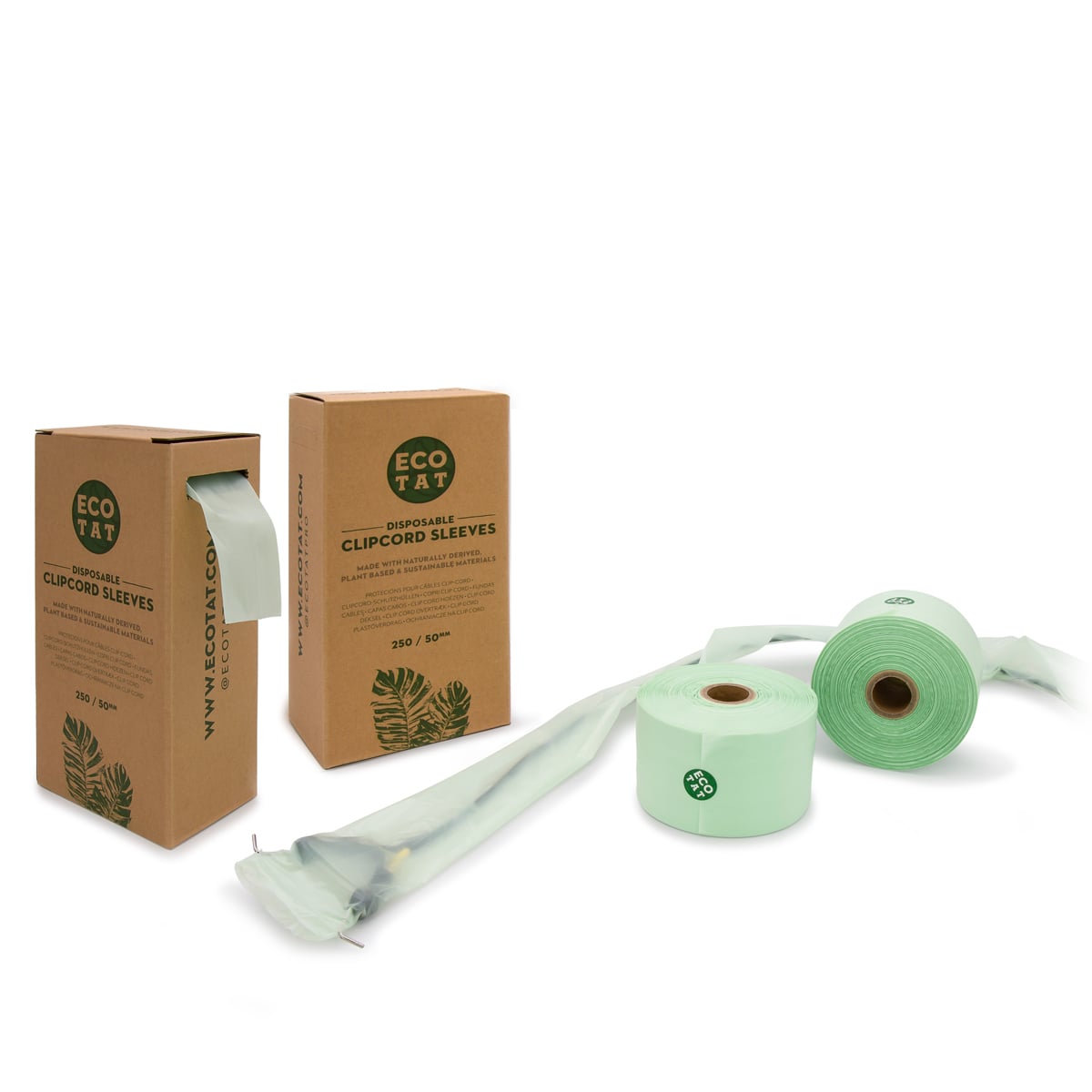 Ecotat - Clipcord protective sleeves - box of 250 - 50mm x 800mm