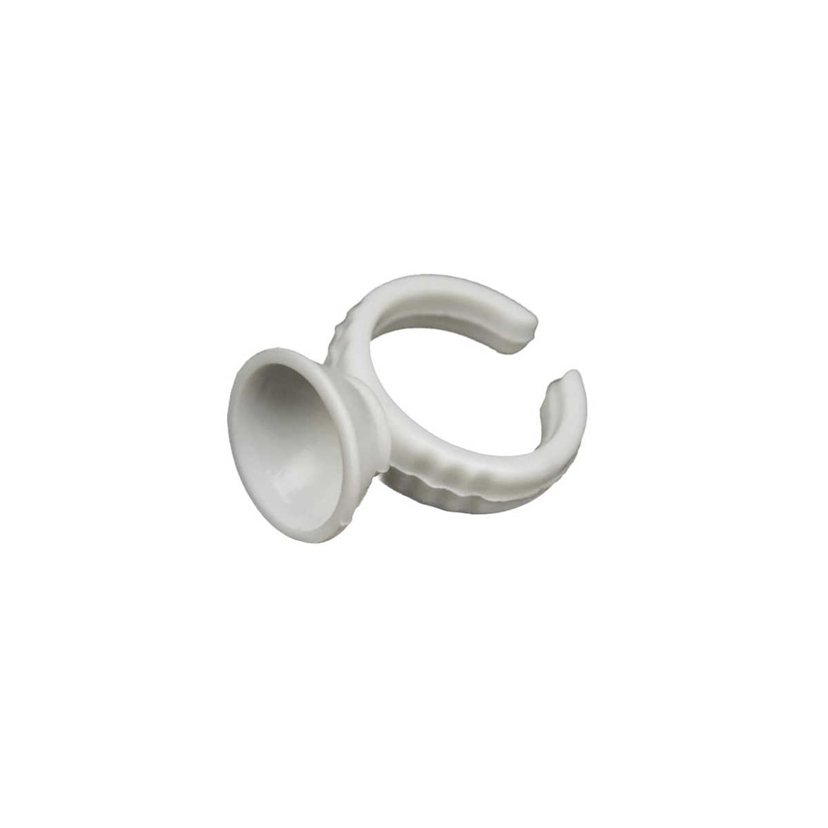 Colour finger ring - white - 100 pcs. Diameter: 12 mm