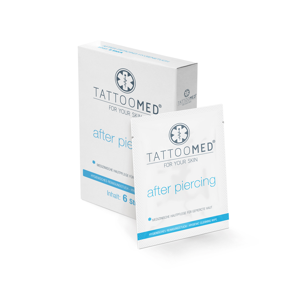 TATTOOMED - after piercing hygienetuch (Box mit 6 Tücher)