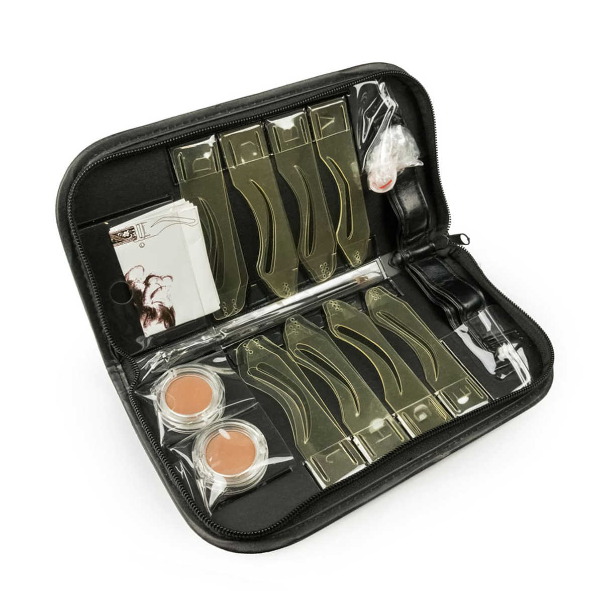 Augenbrauen Vorlagen Set - 8 Formen mit Etui