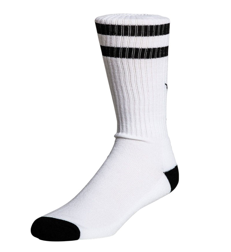 Sullen Clothing 2 Bars White Socks – White Streetwear Socks