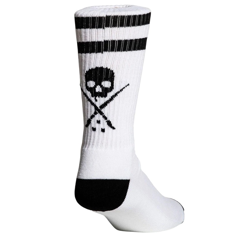 Sullen Clothing 2 Bars White Sock – Weiße Logo Socken