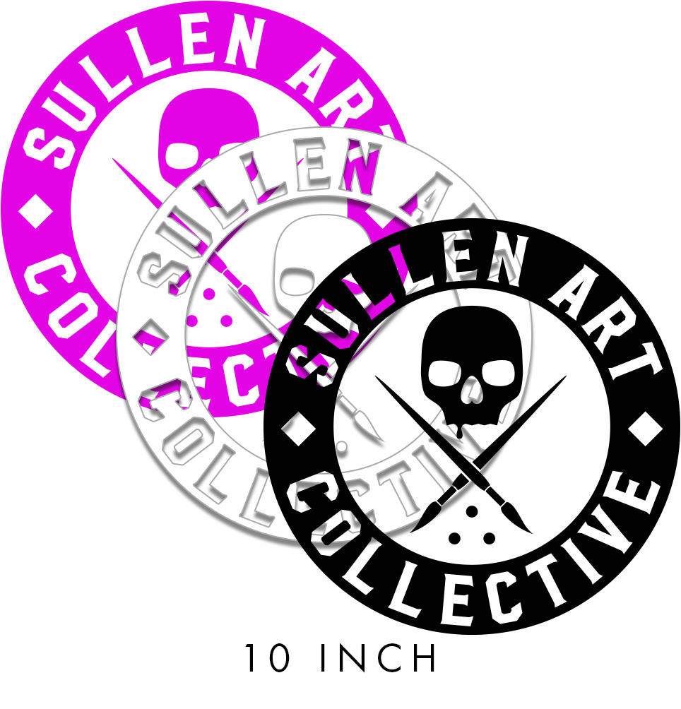 Sullen Clothing - Sticker Badge Of Honor - 25 cm Durchmesser - White