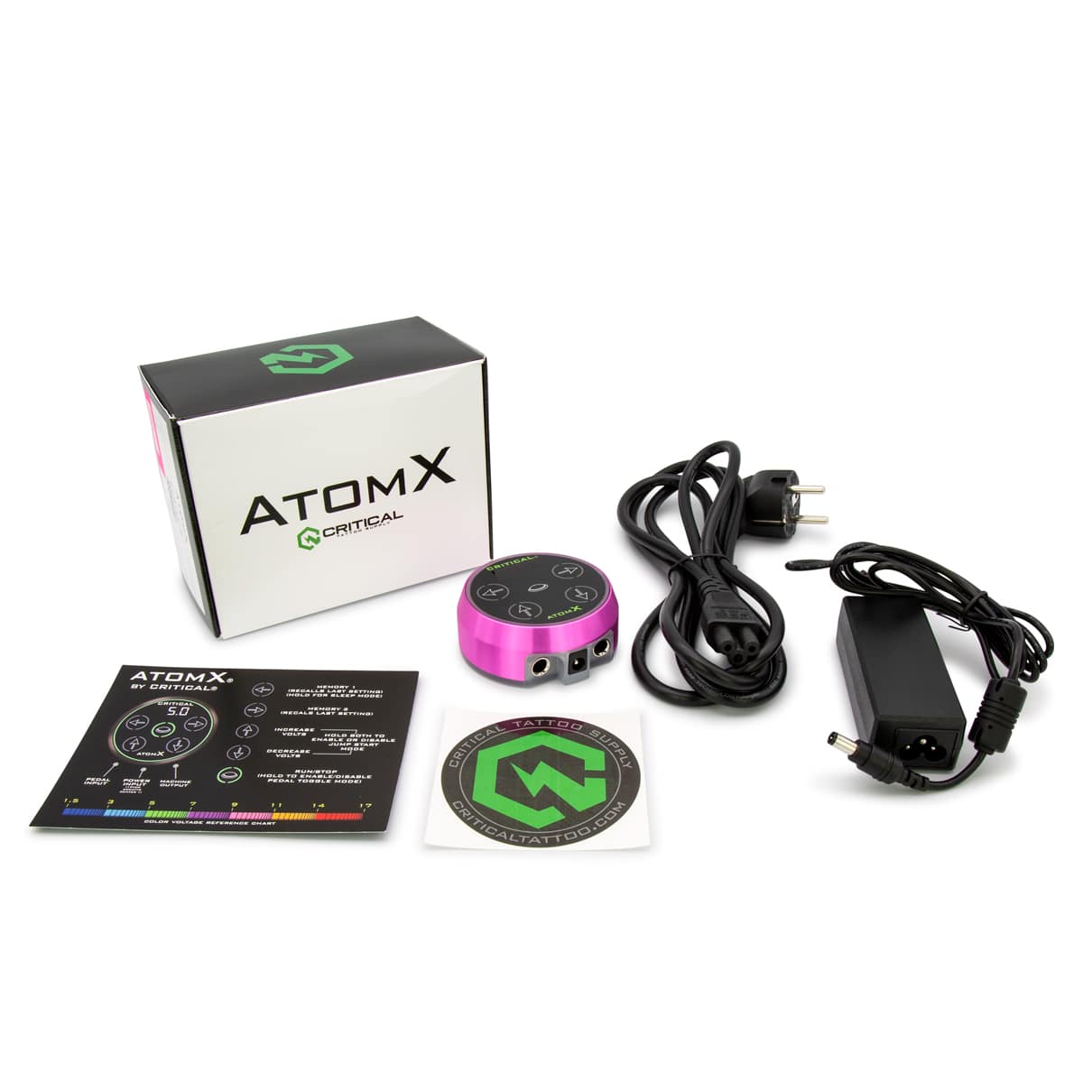Critical Atom X - Tattoo power supply colour: Pink