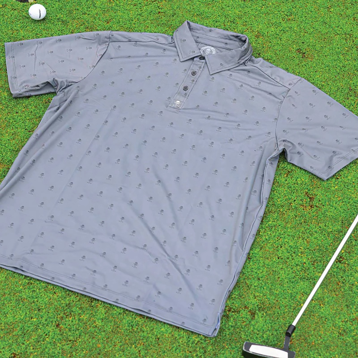 Sullen Clothing - Golf Badge Polo - Grey Size: XXXL