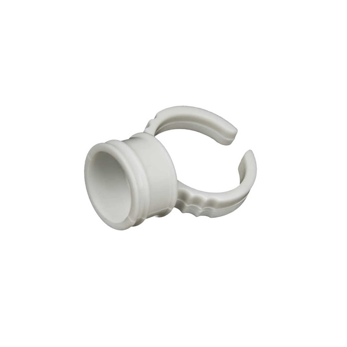 Colour finger ring - white - 100 pcs. Diameter: 14 mm
