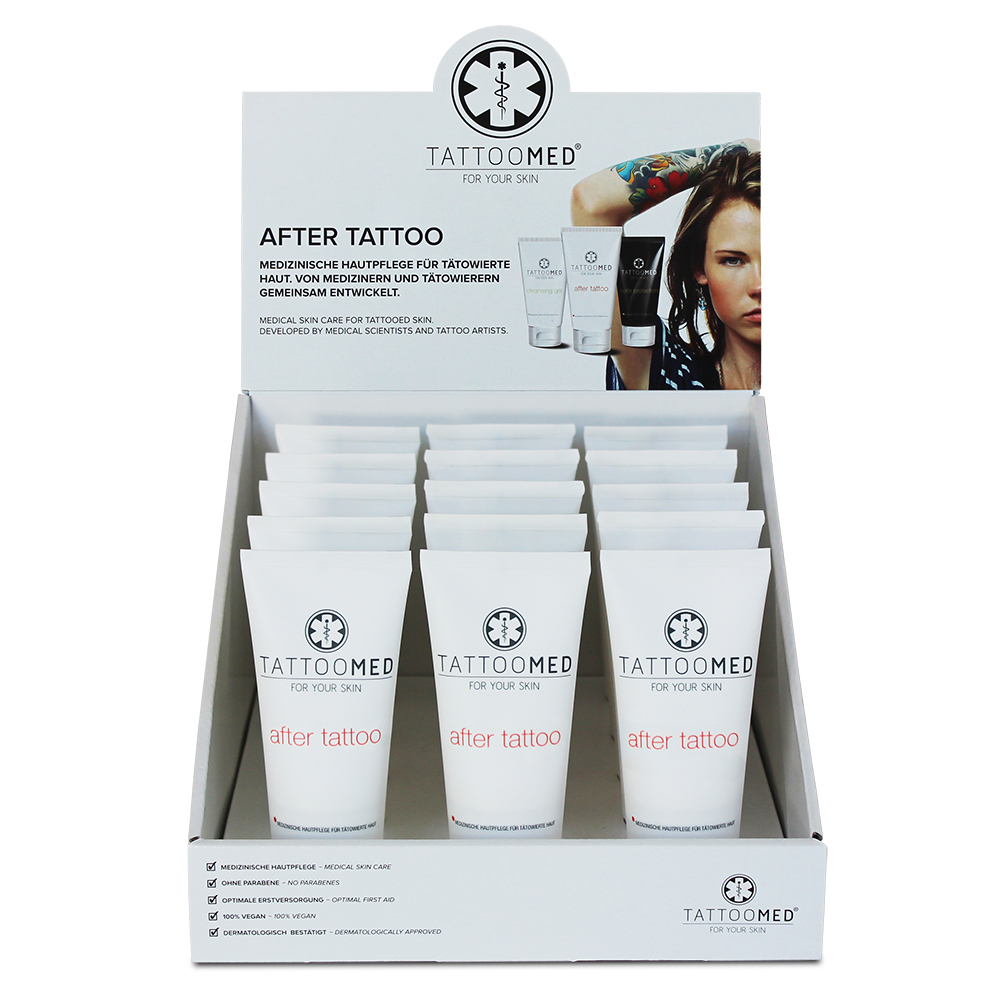 TATTOOMED - after tattoo 15 x 100 ml - Tischaufsteller