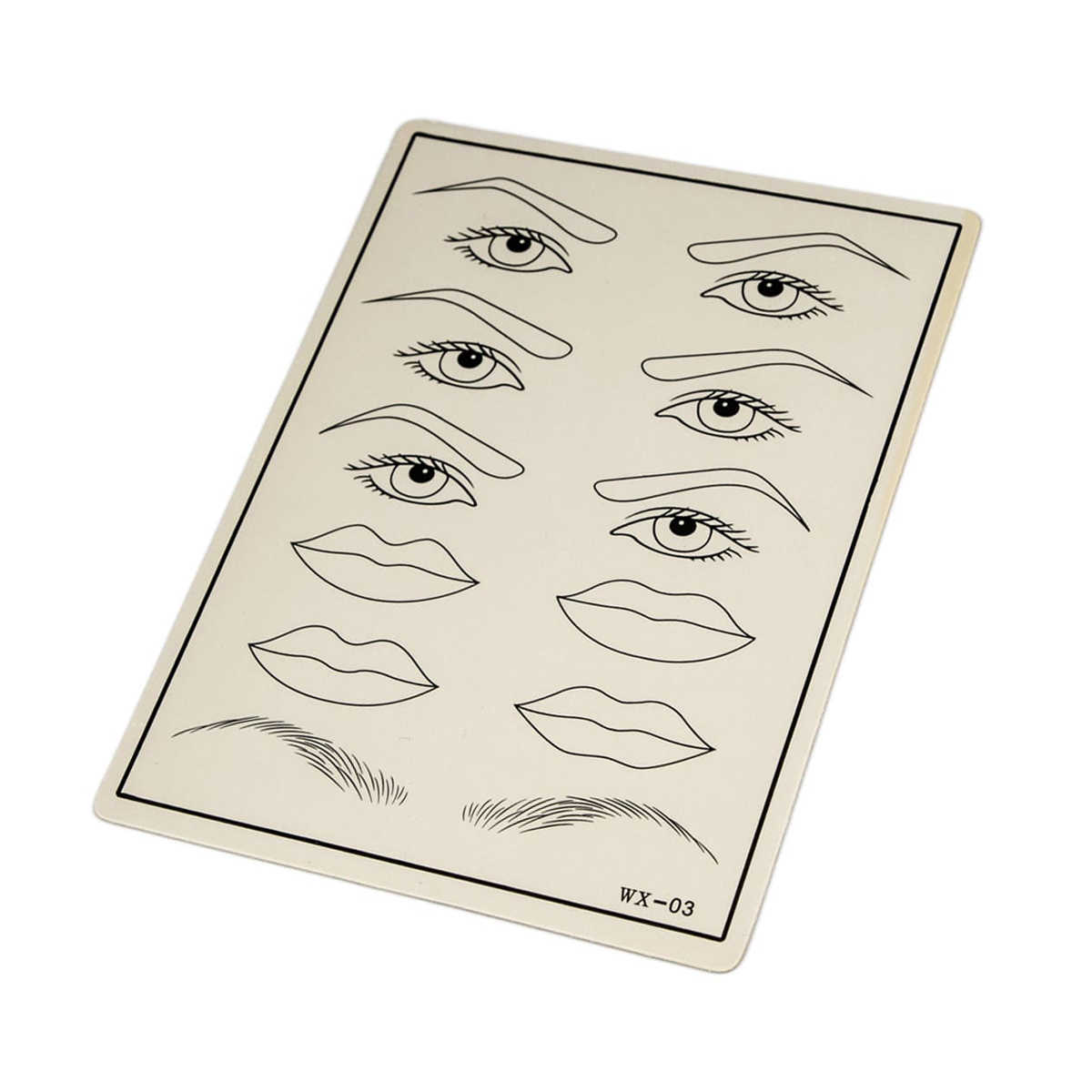 Übungshaut für Permanent Make-Up - Augen. Brauen. Lippen